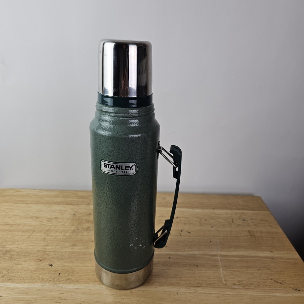 Vintage Stanley Green 1.1 Qt Thermos Vacuum Bottle Jug Classic Outdoor Camping